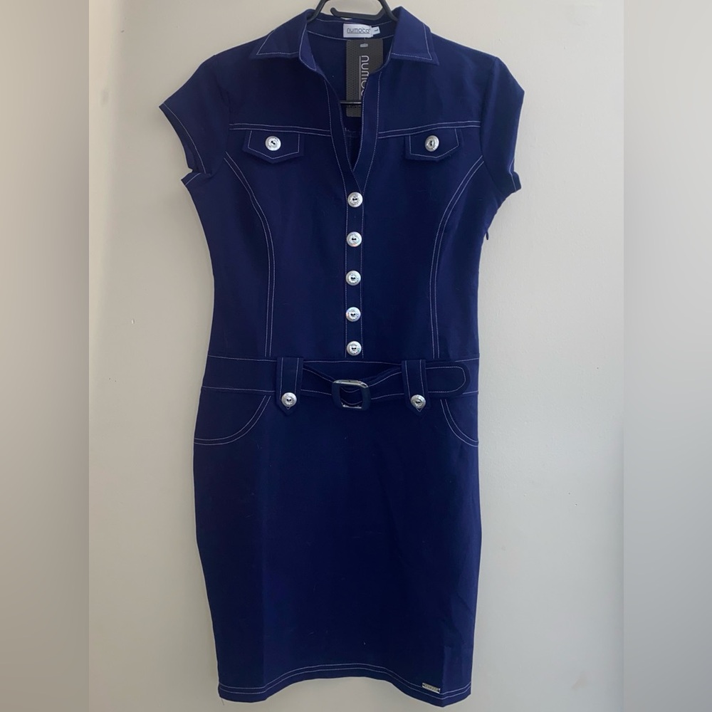 Navy Mini dress with belt